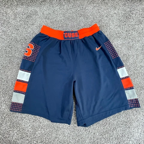 Syracuse Orange Shorts Adult Large Blue Orange Swoosh Basketball Nike Mens * Cover