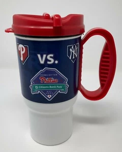 2009 World Series Travel Mug Philadelphia Phillies vs Yankees - Picture 1 of 3