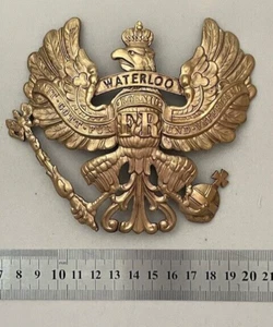 Prussian Line Eagle Emblem with WATERLOO Banner - Pickelhaube / Spiked Helmet - Picture 1 of 2