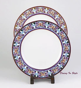 RARE! Set of 2 Dinner Plates, Excellent! Sari, American Atelier, At Home, 5376 - Picture 1 of 5