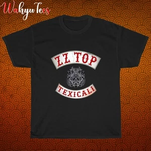New ZZ TOP Texicali Logo Black/Grey/Navy/White Size S-5XL Unisex T-Shirt - Picture 1 of 8