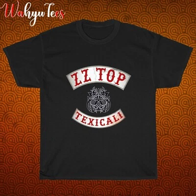 Nueva Camiseta Unisex ZZ TOP Logo Texicali Negra/Gris/Azul Marino/Blanca Talla S-5XL Foto 1 de 4