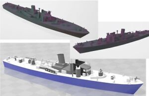 British Steam Boat SGB -MGB/MTB 3D Printed waterline model/kit various scales