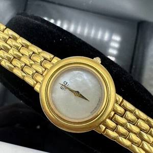 ESQ By Movado Mod 1002158 Mother of Pearl “MOP” Dial, Gold Plated, NEW BATTERY - Picture 1 of 16