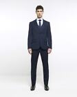 River Island Mens Navy Polyester Trousers R W 36"