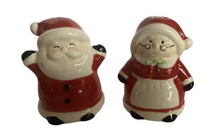 Weihnachten Weihnachtsmann & Frau Claus Salz & Pfeffer Shaker rot neu - Bild 1 von 9