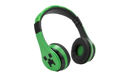 eKids Minecraft Bluetooth Headphones for Kids, Includes Aux Cord