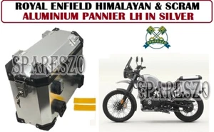 Royal Enfield Himalayan & Scram "Silver Pannier LH Side" / EXPRESS SHIPPING - Picture 1 of 10
