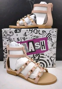 Brash Electra Gladiator Sandal, Blush, sz 1 - Picture 1 of 10