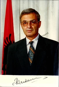 Original Autogramm Rexhep Meidani Präsident Albanien /// Autograph signiert sign - Picture 1 of 2