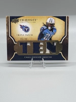 Chris Johnson 2009 Upper Deck Exquisite Collection Triple Patch 05/30 - Image 1 of 4