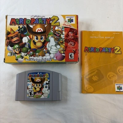 Mario Party 2 - Nintendo 64 (N64) - In Box W/box Protector. Tested Cib Manual - Image 1 of 4