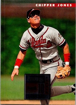 1996 Donruss #437 Chipper Jones baseball card 10HHHH - Image 1 of 2