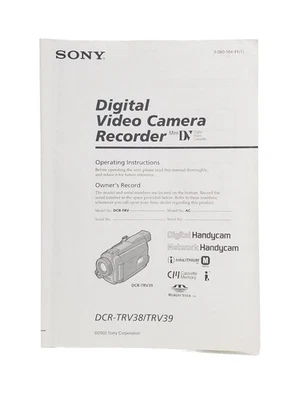 Videocámara digital Sony DCR-TRV38 instrucciones de funcionamiento 212 páginas Foto 1 de 2