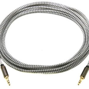 MediaBridge 12 Foot Black Tangle-Resistant 3.5mm Male to Male Audio Cable - Picture 1 of 3