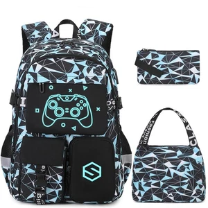 Boys Backpack, Cool Luminous School Backpacks for Boys with Lunch Bag Pencil ... - Bild 1 von 8