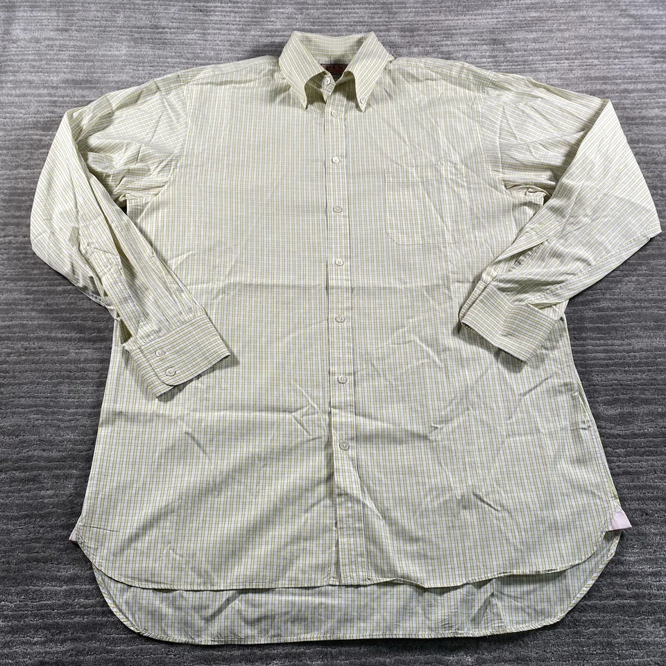 Camisa de vestir Thomas rosa para hombre 16,5/35 amarillo azul cuadros dos pliegues años 170 Irlanda Foto 1 de 4