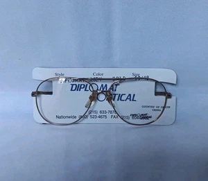 Marcos de gafas ópticos Diplomat "Casey" dorados 60□18-145 - Imagen 1 de 5