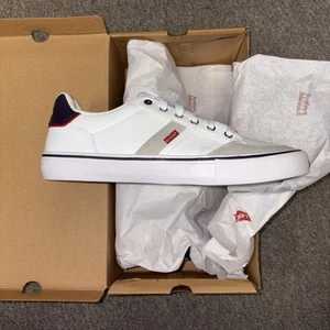 Sneakers Levi's uomo Deacon bianche 9,5, nuove con scatola - Foto 1 di 7