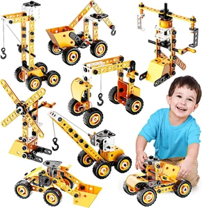 Toys for 5 6 7 8 9 10 Year Old Boys, STEM Construction Car 5-10... - Picture 1 of 7