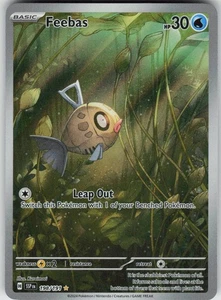 Pokemon Feebas - 198/191 SV08: Surging Sparks Illustration Rare NM - Picture 1 of 2