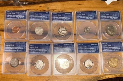 2017 S  ANACS-EU 70 ENHANCED UNCIRCULATED SET. Philadelphia  ANA RELEASE. - Image 1 of 4