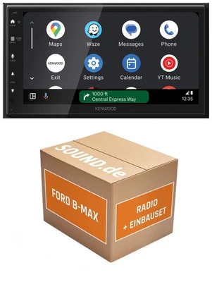 Autoradio Kenwood DMX6523DAB für Ford B-Max CarPlay Wireless Android Auto Wirele - Bild 1 von 3