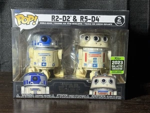 Funko Pop! Star Wars 2-Pack R2-D2 & R5-D4 2023 Galactic Convention Exclusive - Picture 1 of 4