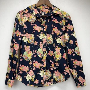 Vtg Gap Sz Medium Women’s Multicolor Floral Pearl Snap Long Sleeve Western Shirt - Picture 1 of 6