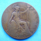 PENNY - 1912 - BRITANNIA / KING GEORGE V - GB -  CIRCULATED - 112 YEARS OLD