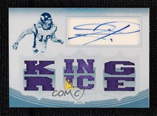 2010 Triple Threads White Whale Printing Plate Cyan 1/1 Sidney Rice Auto e4u
