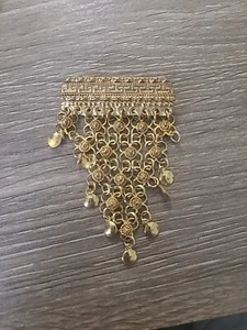 ΑNTIQUE GREEK GOld Tone Brooch - Picture 1 of 11