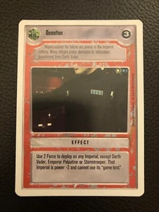 Star Wars CCG Decipher | SWCCG Premiere Unlimited wb Demotion LP/NM - Bild 1 von 1