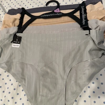 Catherine Malandrino 5 Pack Polyester Spandex Women's Hipster Panties Large - Image 1 of 4