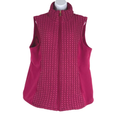 Chaleco Susan Graver Para Mujer XL Texturizado Cremallera Completa Bolsillos Poliéster CJ-1233 Foto 1 de 4