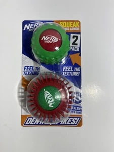 Nerf Dog Squeak Tennis Armor Supports Dental Hygiene 2Pack NEW!!! - Picture 1 of 17