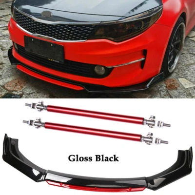 Front Bumper Lip Body Kit Splitter Spoiler For Kia Optima Gloss Black Gloss Foto 1 de 4