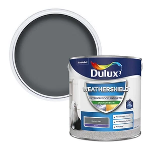 Dulux Weather Shield Quick Dry Satin Paint, 2.5 L - Gallant Grey - Picture 1 of 3