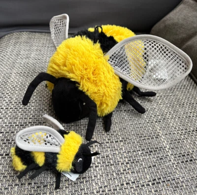 IKEA SKOGSDUVA 2 Hummeln,schwarz-gelb 21+8cm,Biene,Stofftiere, Hummel Neu