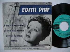 EDITH PIAF C'est A Hambourg / L'Homme Au Piano + 2 EP 45 7" 1955 France VG+ - Imagen 1 de 2