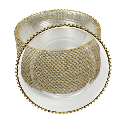 25-piece Dinnerware Set Transparent Dinner Plates Dish Party Serveware - Image 1 of 4