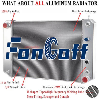 For 1991-2002 Chevy C60 C70 Kodiak GMC C6000 Topkick 6.0L 6.6L 3 Rows Radiator - Image 1 of 4