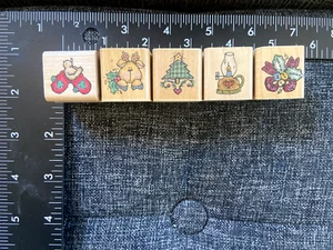 Penny Black Stamp Lot of 5 Christmas 804A 809A 806A 565A 909A Reindeer Tree VTG - Picture 1 of 4