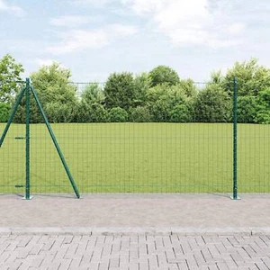 Zaunpfosten Set aus 52 Grün Beton, Stahl 3,2 x 3,2 x 68,5 cm - Bild 1 von 10