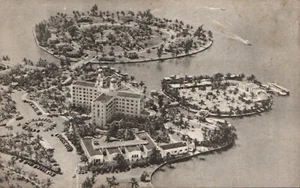 Miami Beach, FL Aerial View of The Nautilus and Villas Postcard Unposted - Picture 1 of 2