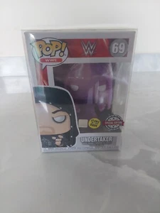WWE Funko Pop The Undertaker 69 Hooded Glow Variant In Pop Protector - Picture 1 of 8