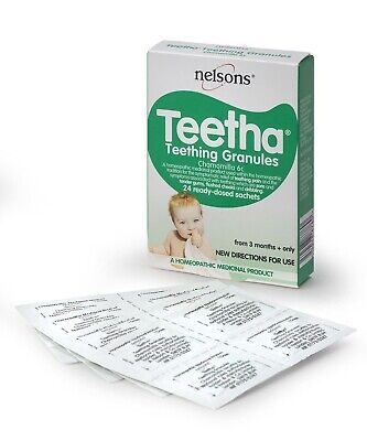 Nelsons Teetha - Teething Granules 24 Ready Dosed Sachets Baby 3 Months + Only • 3.99£