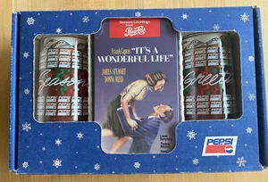 Vintage 1992 PEPSI "It's A Wonderful Life" Boxed Gift Set VHS Tape & 2 Glasses - Picture 1 of 12