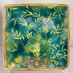 VERSACE Jungle CANAPE SQUARE DISH 4.75" Rosenthal Tray 12 cm New in Box SET of 6 - Picture 1 of 5