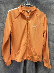IZod Movement szL Womens Orange Athletic Zip Jacket long Sleeve Logo - Picture 1 of 11